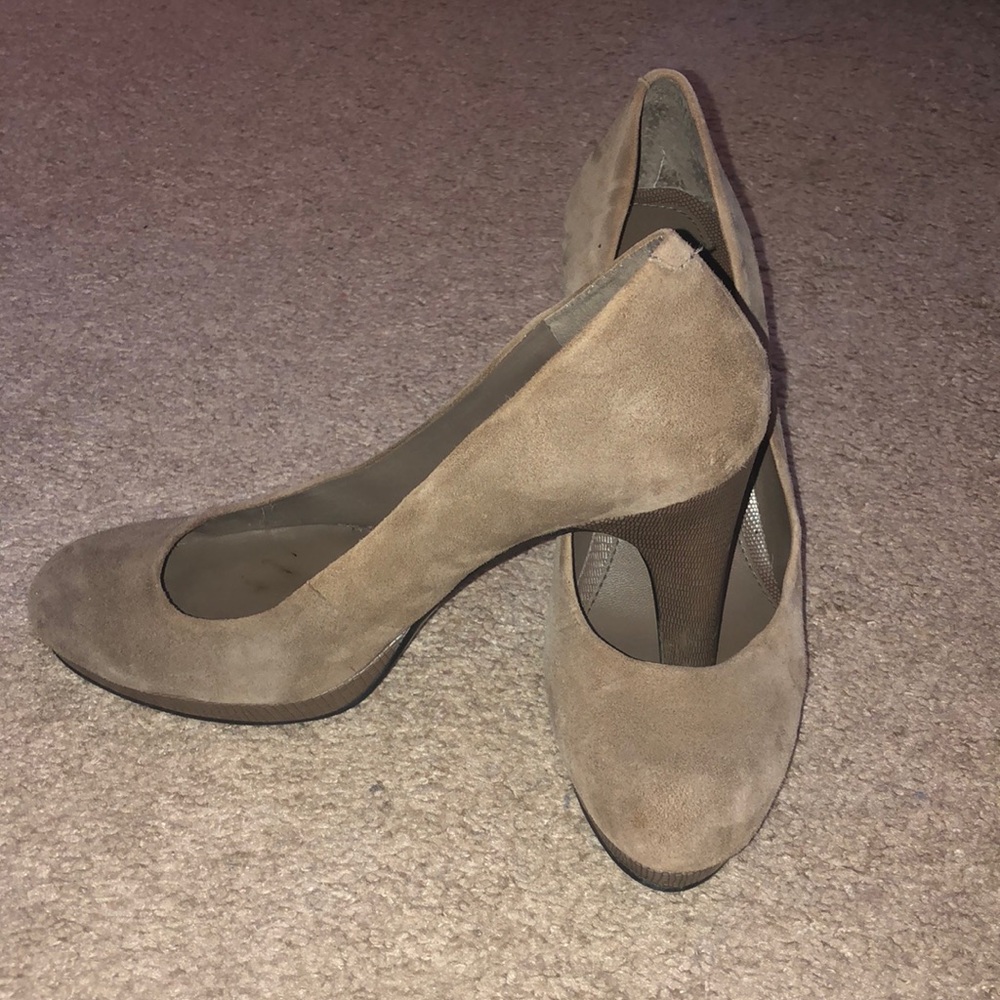 Dark taupe suede 4” heels